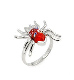 MURANO MILLEFIORI RED FACETED SPIDER RING