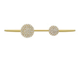 GOLD PLATED CZ DOUBLE ROUND DESIGN BANGLE