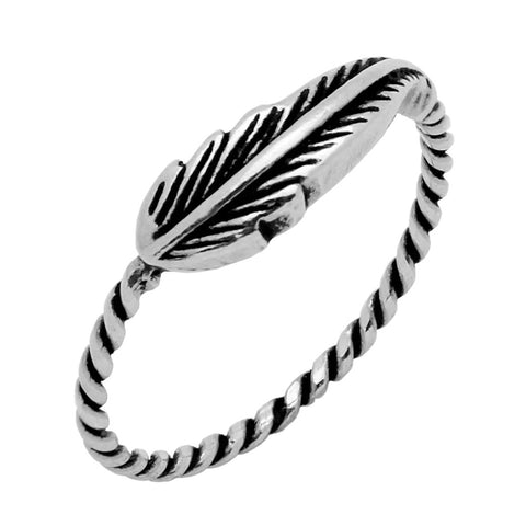 925 STERLING SILVER FEATHER RING  Free Shipping anywhere in the US!