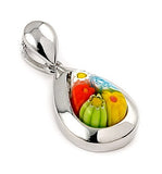 MILLEFIORI MULTI COLOR SMALL DROP PENDANT