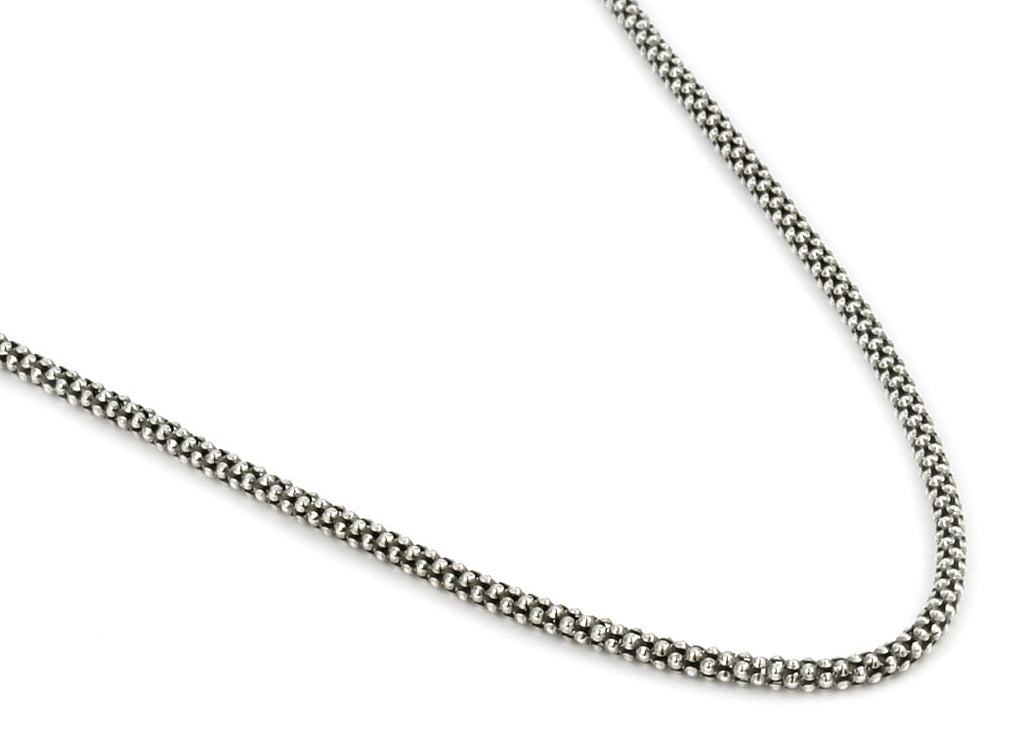 Size: 16★ OXIDIZED STERLING SILVER 2.5MM COREANA  OXIDIZED STERLING SILVER 2.5MM COREANA CHAIN