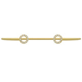 GOLD PLATED WIRE BANGLE WITH SMALL CZ RINGS