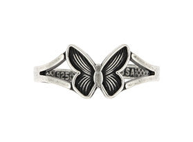 STERLING SILVER BUTTERFLY ADJUSTABLE TOE RING